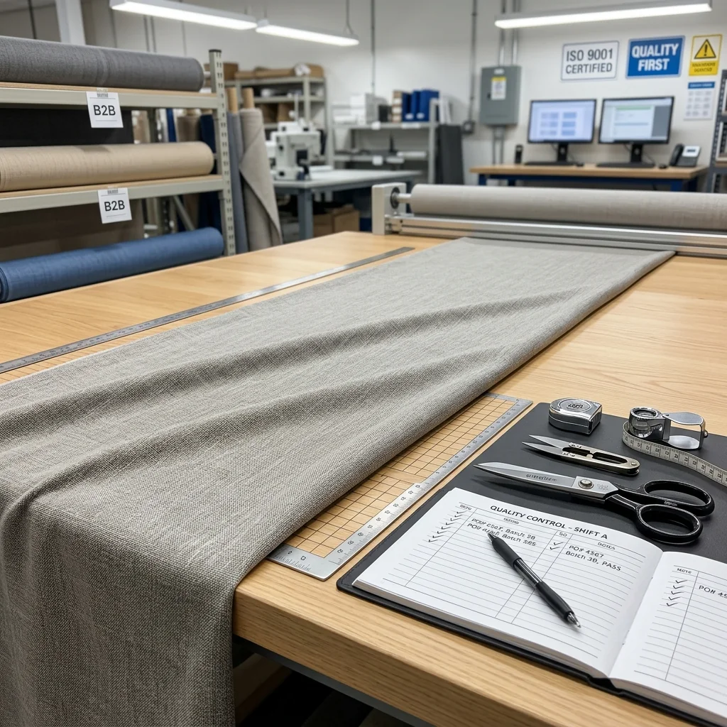 Faboulus Fabric Turkey kalite kontrol masası ve kumaş kontrolü